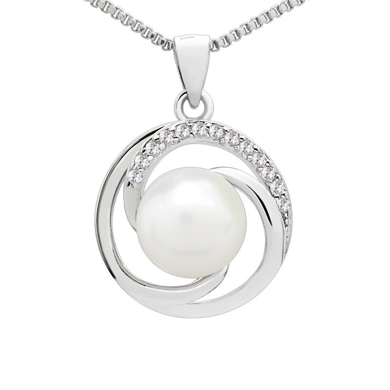 Women's Flower Pearl Natural Freshwater Fashion Rotating Pendants