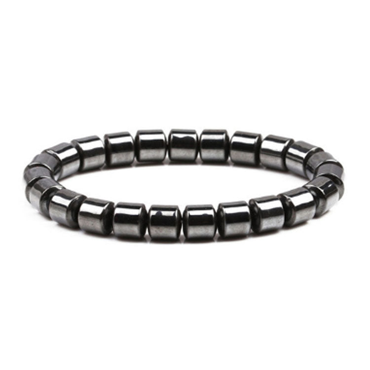 Women's & Men's Black Hematite Stone Beads Magnet Jewelry Bracelets