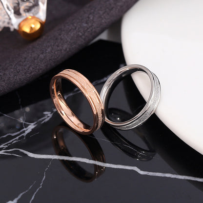 Simple Cool Titanium Steel Pressure Sand Rings