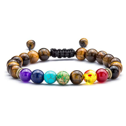 Summer Tiger Eye Woven Yoga Wheel Bracelets