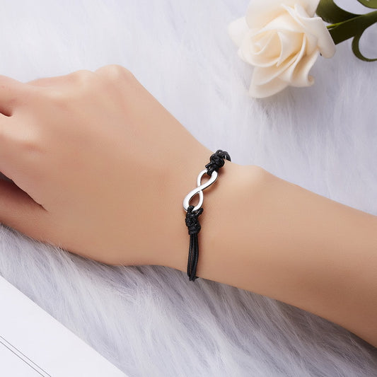 Paper Card Boy Couple Alloy Woven Bracelets