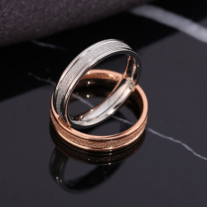 Simple Cool Titanium Steel Pressure Sand Rings