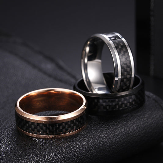 Men's Accessories Jewellery Stainless Steel Carbon Fiber Rings