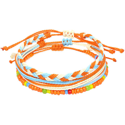 Style Shell Wax Line Hand Weaving Bracelets