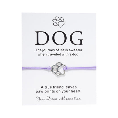 Card Creative Personality Alloy Dog's Paw Bracelets