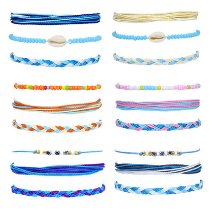 Style Shell Wax Line Hand Weaving Bracelets