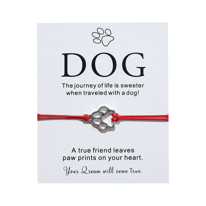 Card Creative Personality Alloy Dog's Paw Bracelets