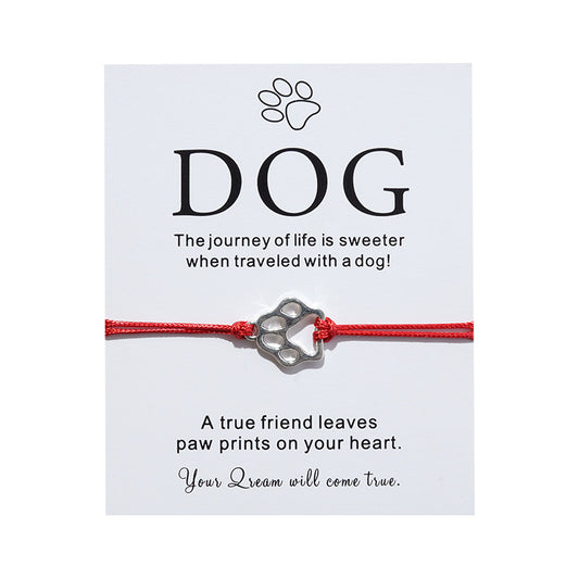 Card Creative Personality Alloy Dog's Paw Bracelets