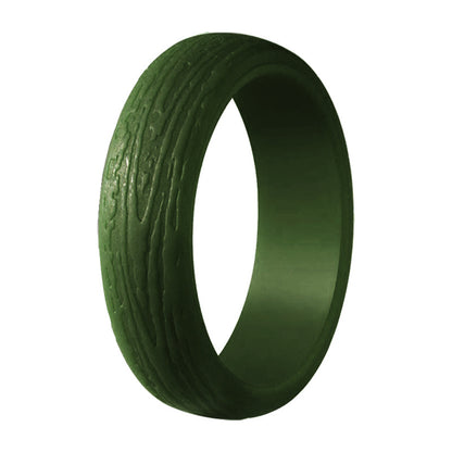 Silica Gel Bark Pattern Personality Sports Rings