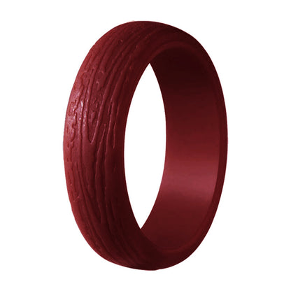 Silica Gel Bark Pattern Personality Sports Rings