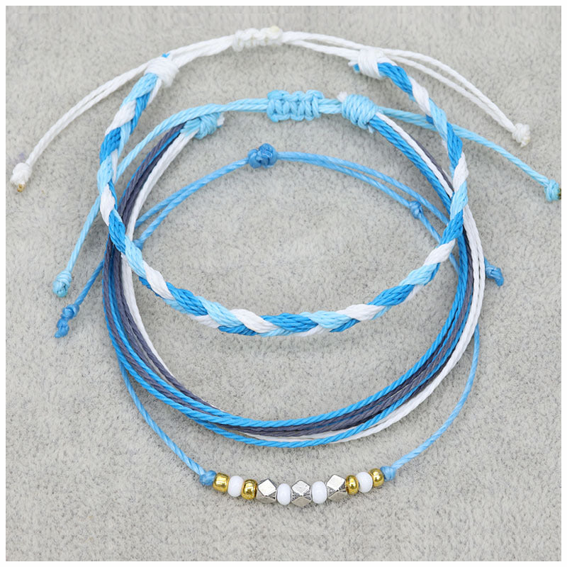 Style Shell Wax Line Hand Weaving Bracelets