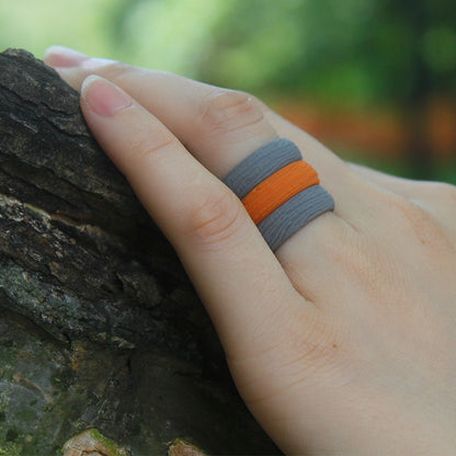 Silica Gel Bark Pattern Personality Sports Rings