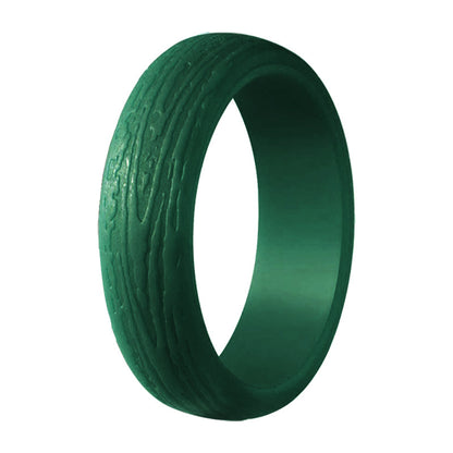 Silica Gel Bark Pattern Personality Sports Rings