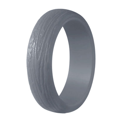 Silica Gel Bark Pattern Personality Sports Rings