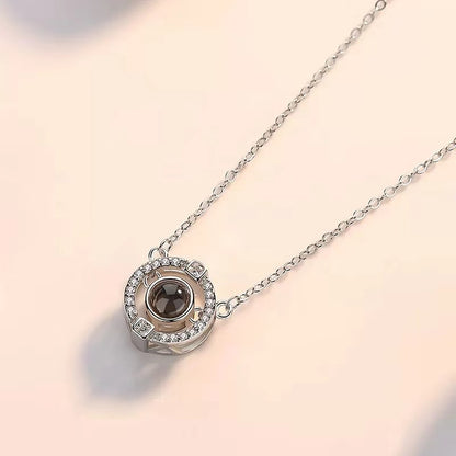 Round Style Language Love You Short Necklaces