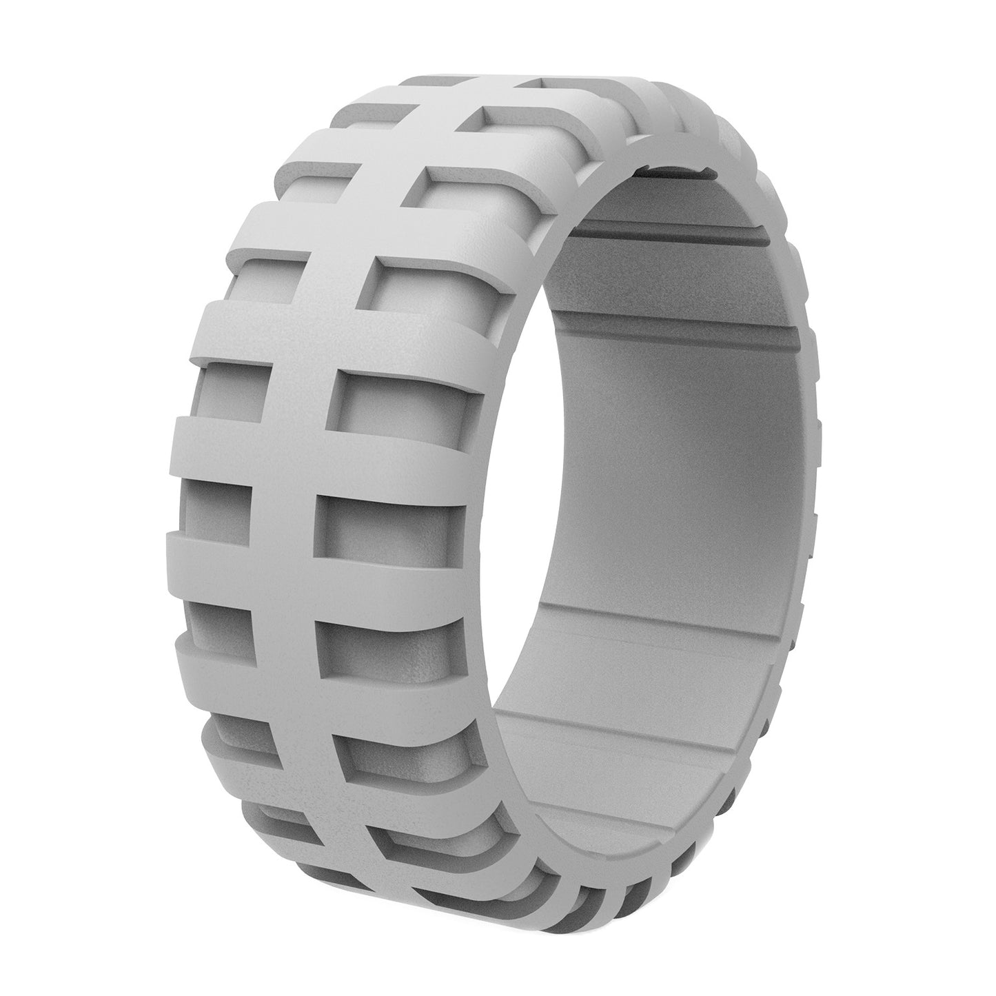 Men's Tire Pattern Silica Gel Breathable Type Silicone Rings