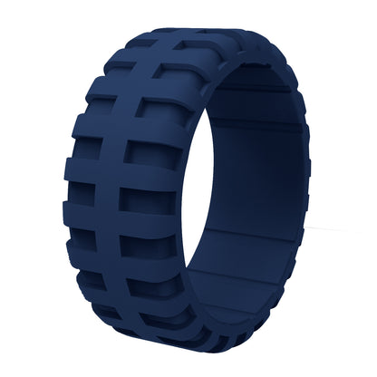 Men's Tire Pattern Silica Gel Breathable Type Silicone Rings