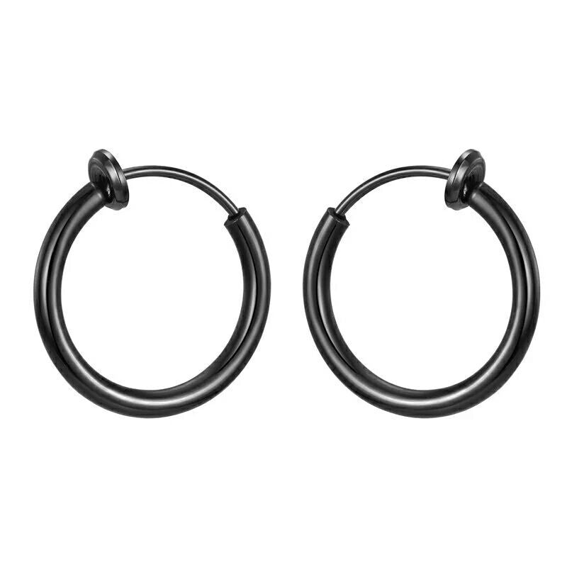 Women's & Men's Style Fake Hook Stainless Steel Ear Rings