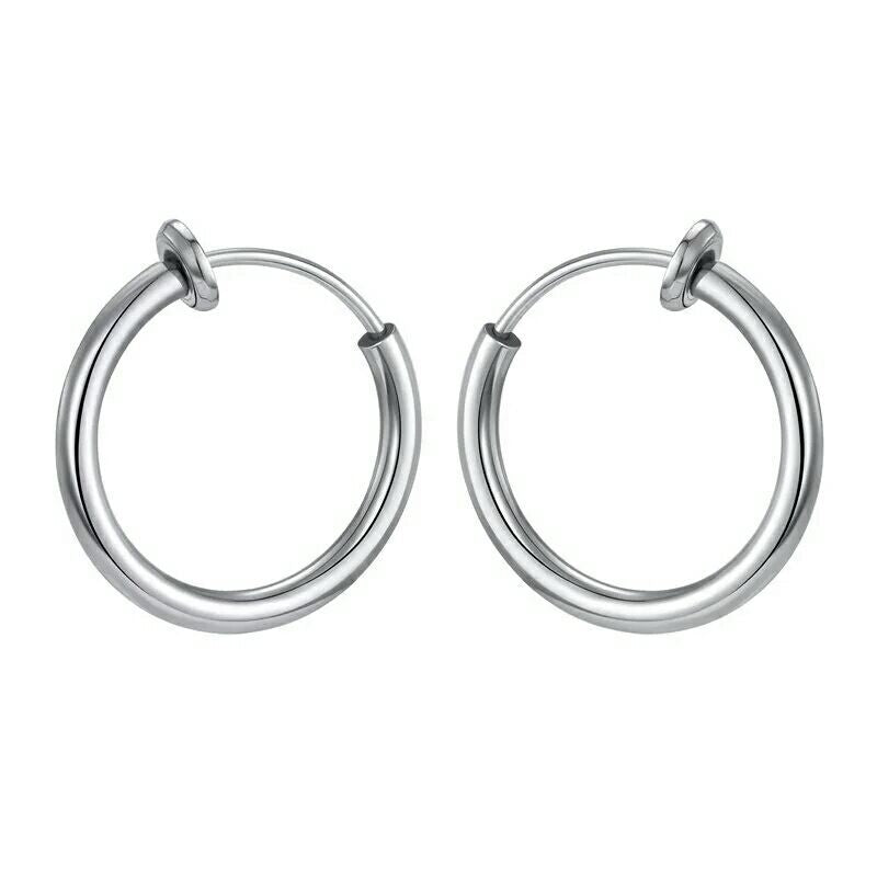 Women's & Men's Style Fake Hook Stainless Steel Ear Rings