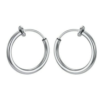 Women's & Men's Style Fake Hook Stainless Steel Ear Rings