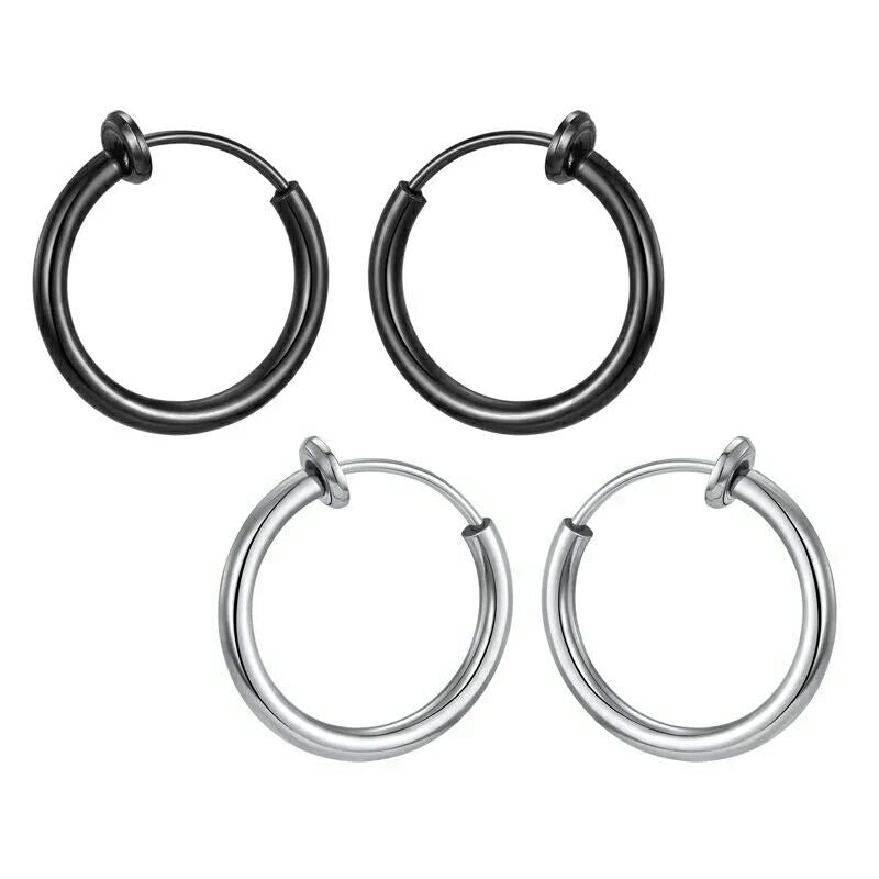 Women's & Men's Style Fake Hook Stainless Steel Ear Rings