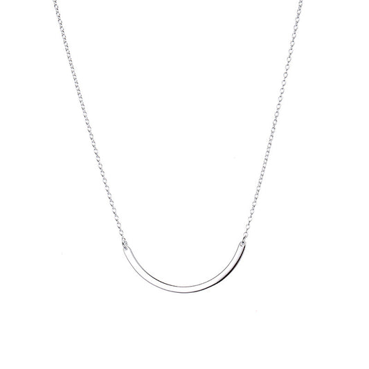 Ornament Simple Arc Stainless Steel Titanium Necklaces