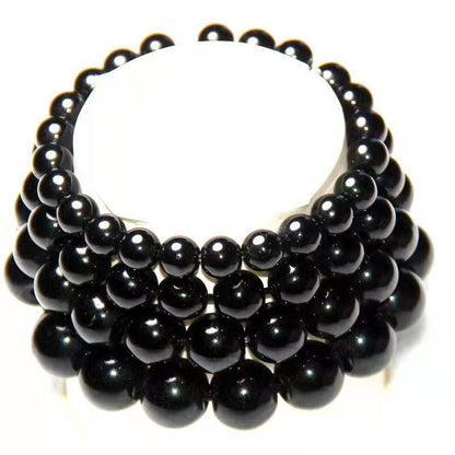 Imitation Obsidian Gold Single Circle Light Bracelets