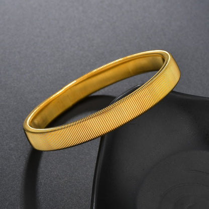 Men's Popular Punk Metal Spring Elastic Bangle Bracelets