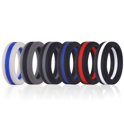 Two-color Sandwich Silica Gel Silicone Outdoor Rings