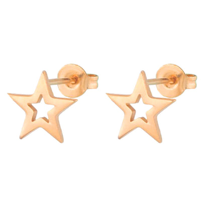 Stainless Steel Love Star Five-pointed Triangle Simple Geometric Earrings