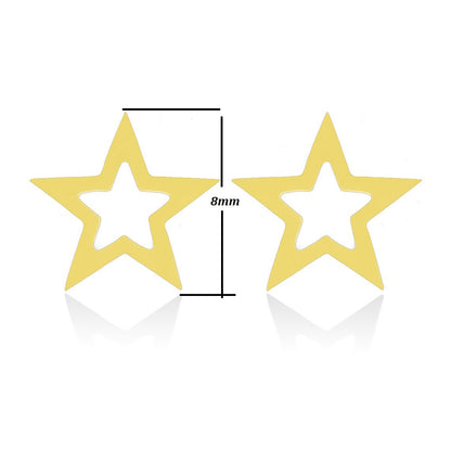 Stainless Steel Love Star Five-pointed Triangle Simple Geometric Earrings