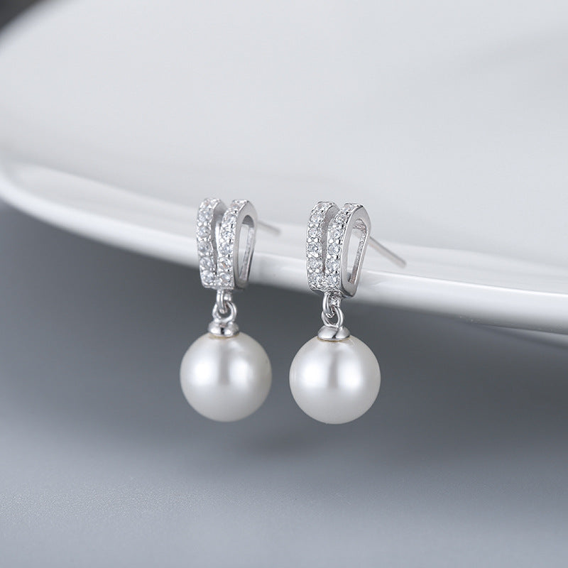 Women's Sterling Sier Pearl Suit Fashion High Pendants