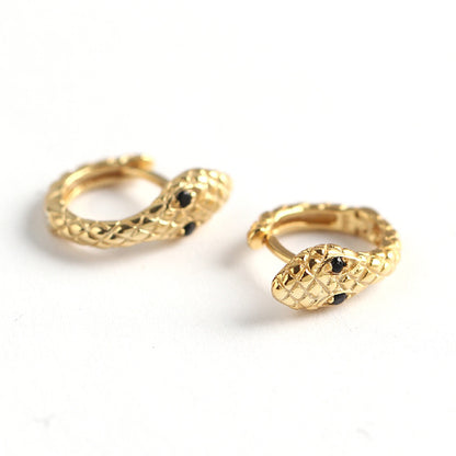 Luxury Snake-shaped Ear Clip Sterling Sier Trendy Rings