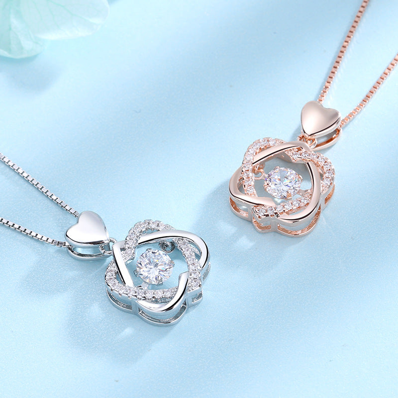 Women's Pulsatile Heart Fashion Smart Heart-shaped Zircon Light Pendants