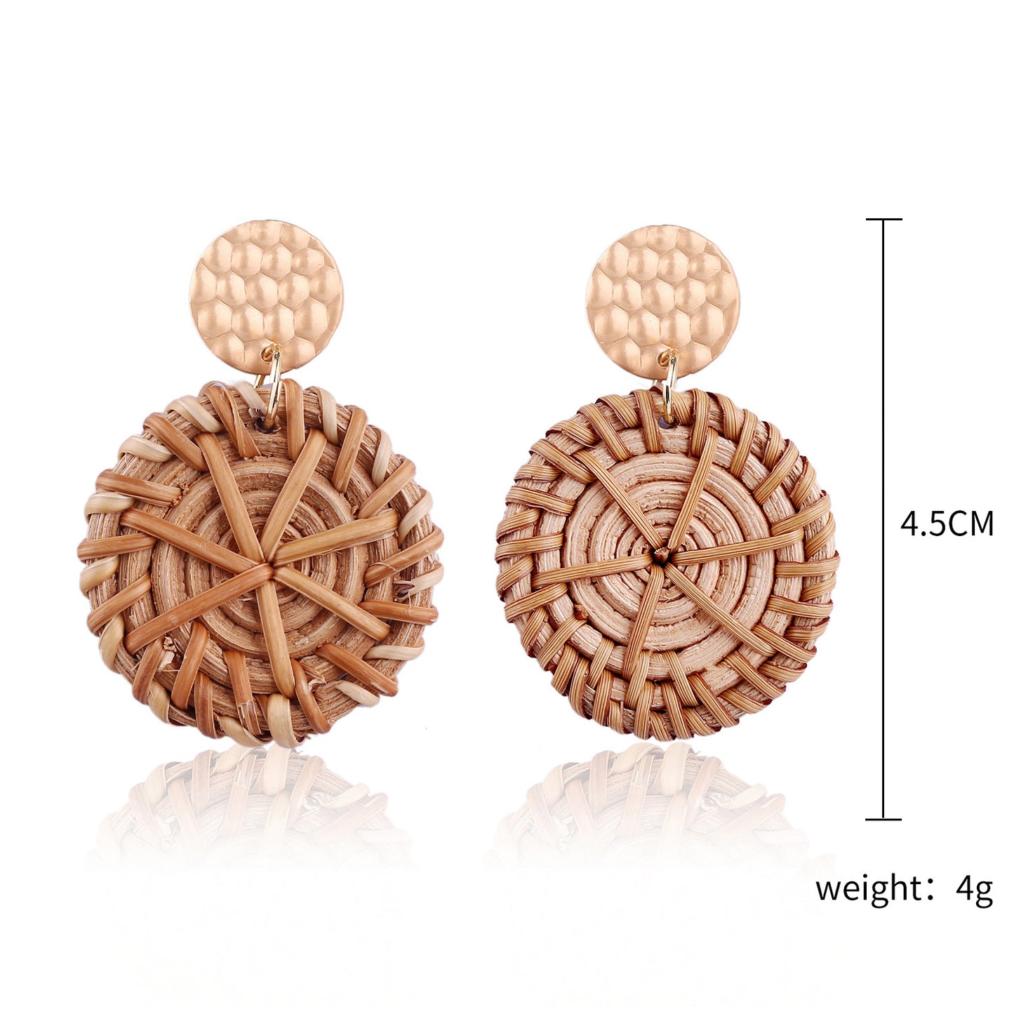 Glamorous Tassel Suit Bohemian Wood Rattan Earrings