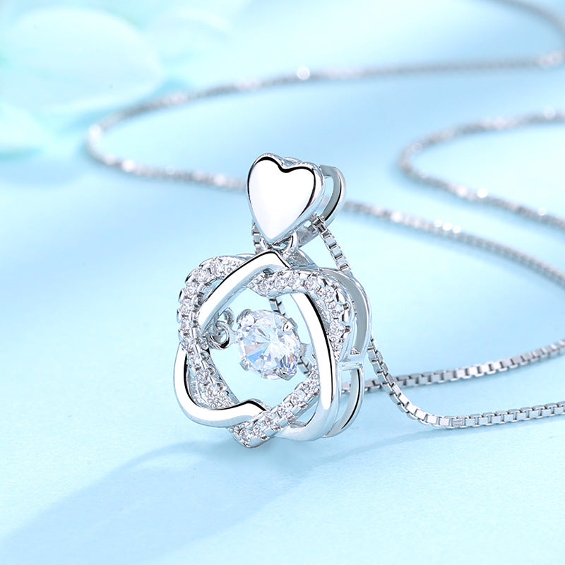 Women's Pulsatile Heart Fashion Smart Heart-shaped Zircon Light Pendants