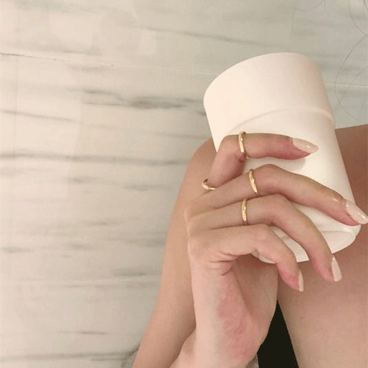 Joint Thin Female Personality Simple Stacked Rings