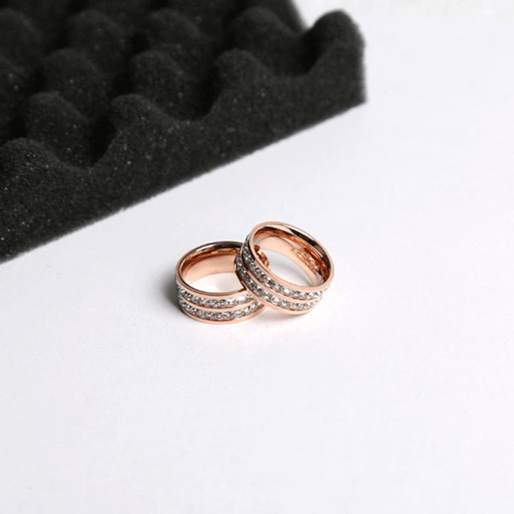 Women's Korean Gold-plated Simple Fashion Personality Index Rings