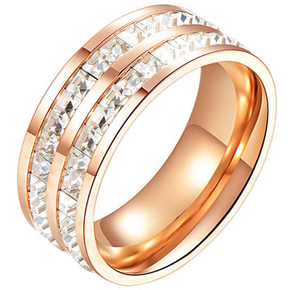 Women's Korean Gold-plated Simple Fashion Personality Index Rings