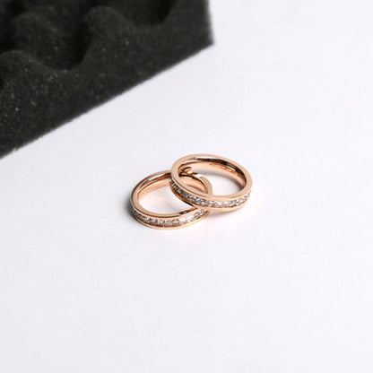 Women's Korean Gold-plated Simple Fashion Personality Index Rings