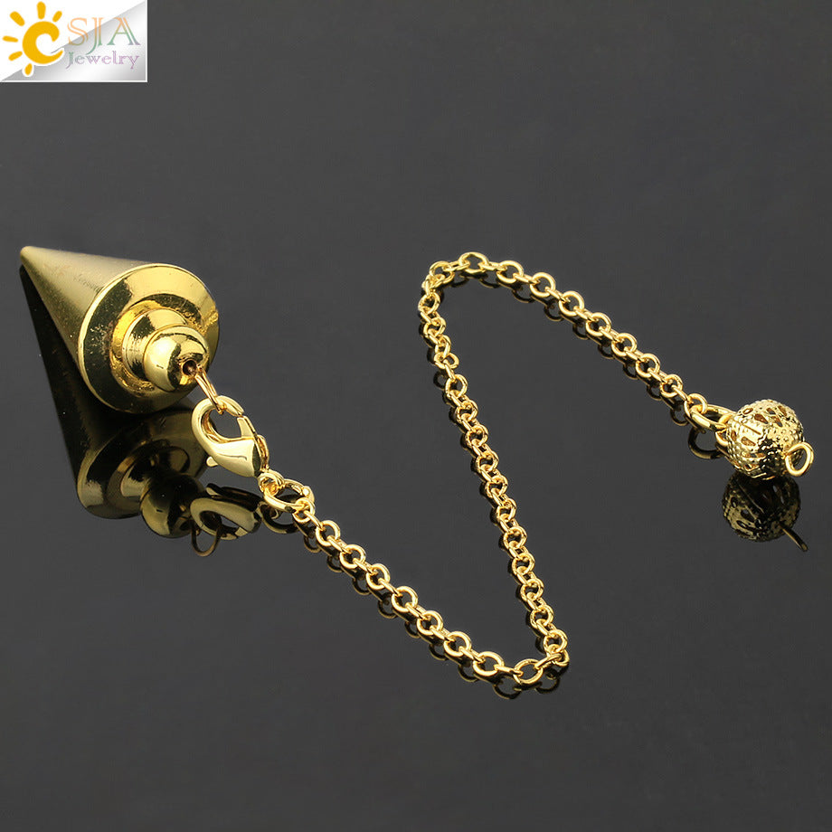 Pendulum Conical Detachable Metal Plated Bronze Pendants