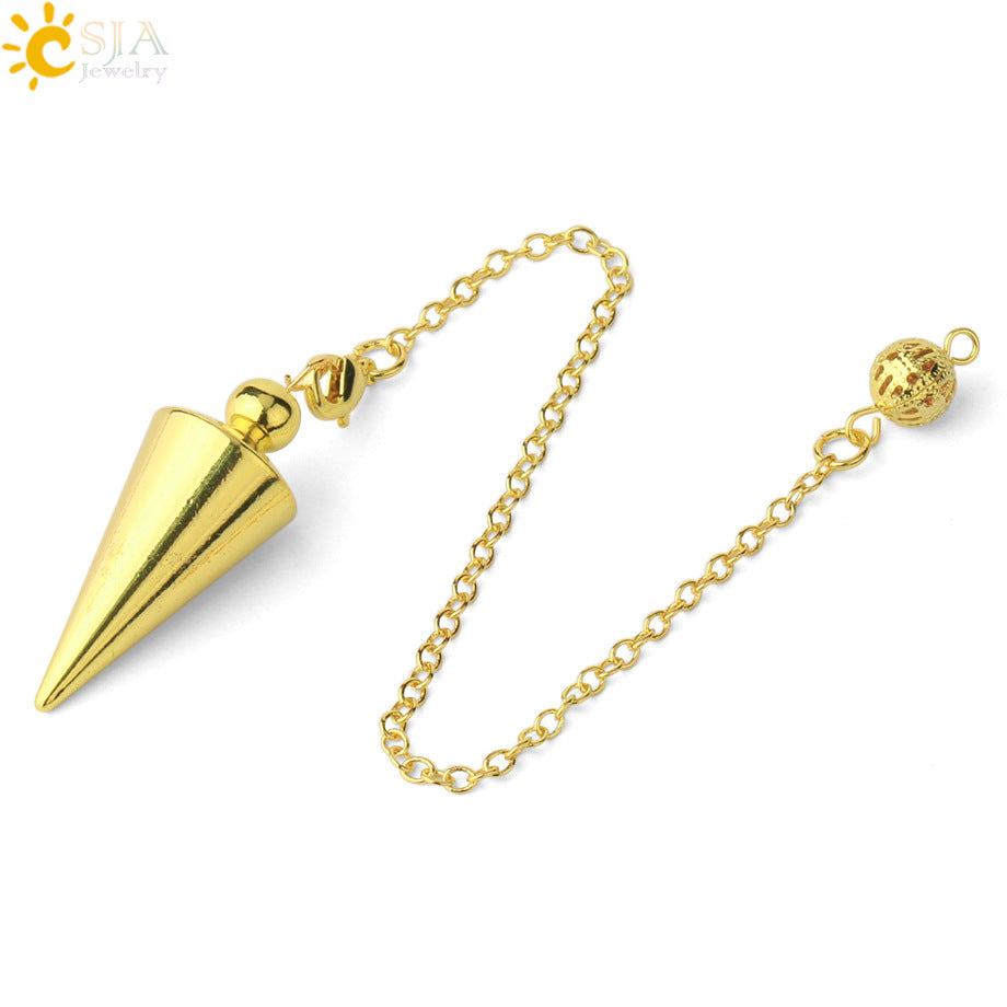 Pendulum Conical Detachable Metal Plated Bronze Pendants