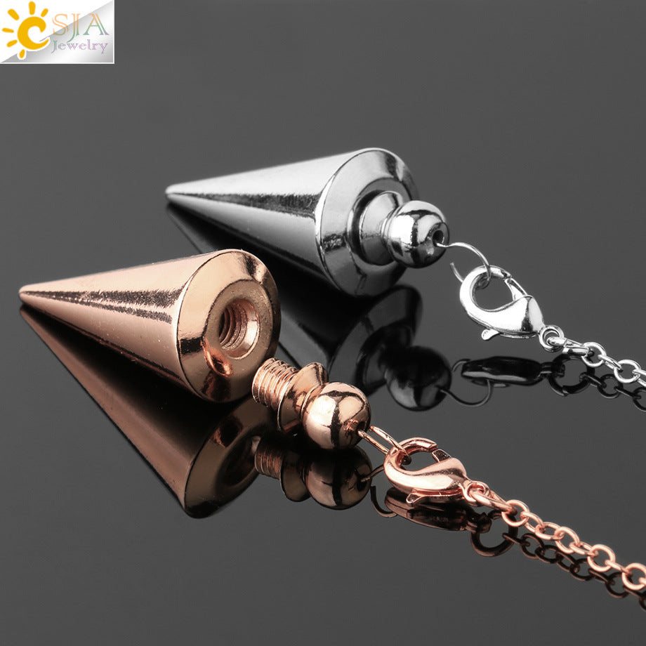 Pendulum Conical Detachable Metal Plated Bronze Pendants