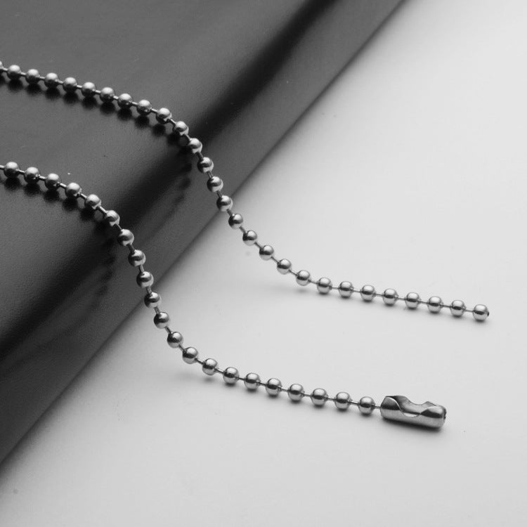 Women's Man's Stainless Steel Titanium Ball Bead Chain Necklaces