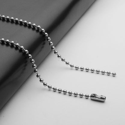 Women's Man's Stainless Steel Titanium Ball Bead Chain Necklaces