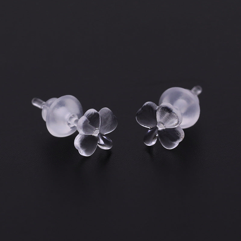 Bar Transparent Invisible Get One's Ears Earrings