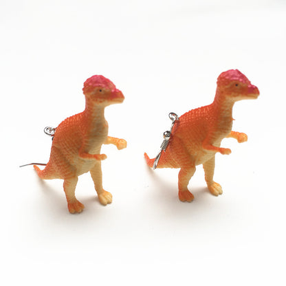 Children's Handicraft Funny Dinosaur Cool Earth Disco Earrings