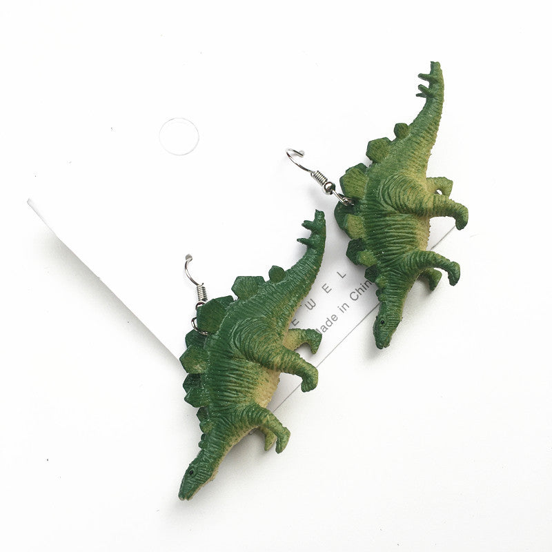 Children's Handicraft Funny Dinosaur Cool Earth Disco Earrings