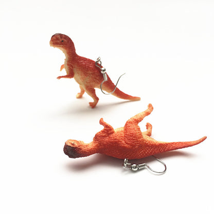 Children's Handicraft Funny Dinosaur Cool Earth Disco Earrings