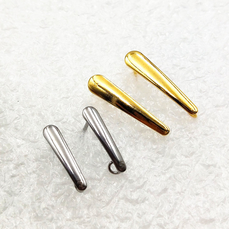 Steel Ear Stainless Long Rectangular Bar Welding Earrings